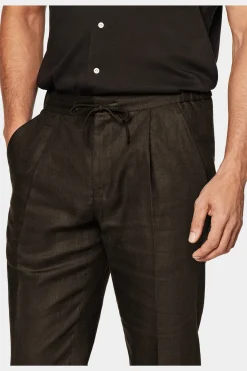 SUITSUPPLY Ames Hose Dunkelbraun Kordelzug-Männlich Jeans & Casual Hosen
