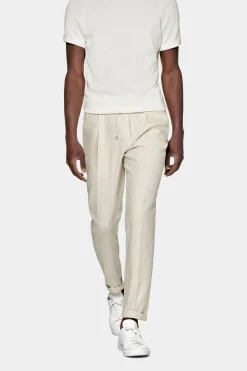 SUITSUPPLY Ames Hose Sand Kordelzug-Männlich Jeans & Casual Hosen