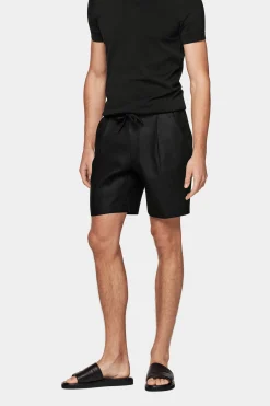 SUITSUPPLY Ames Shorts Schwarz Kordelzug-Männlich Shorts