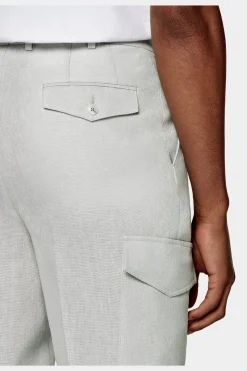 SUITSUPPLY Blake Cargo-Hose Hellgrau-Männlich Elegante Hosen