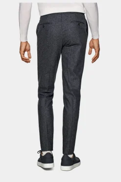 SUITSUPPLY Braddon Hose Mittelgrau Mit Bundfalte-Männlich Elegante Hosen