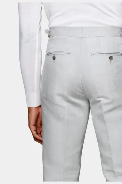 SUITSUPPLY Brentwood Hose Hellgrau Mit Bundfalte-Männlich Elegante Hosen