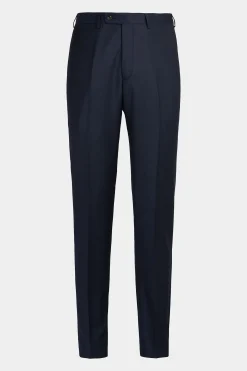 SUITSUPPLY Brescia Anzughose Blau Birdseye-Muster-Männlich Anzughosen