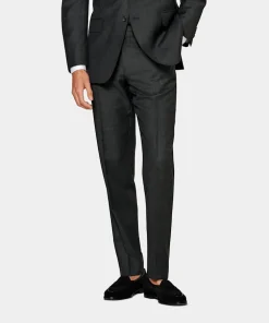 SUITSUPPLY Brescia Anzughose Dunkelgrau-Männlich Anzughosen