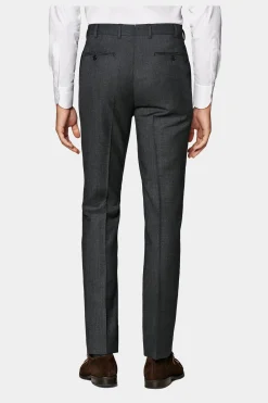 SUITSUPPLY Brescia Anzughose Dunkelgrau Birdseye-Muster-Männlich Anzughosen