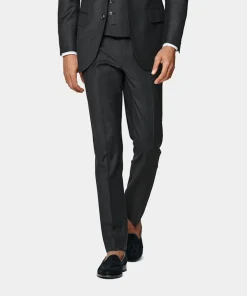 SUITSUPPLY Brescia Anzughose Dunkelgrau-Männlich Anzughosen