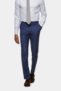 SUITSUPPLY Brescia Anzughose Mittelblau-Männlich Anzughosen