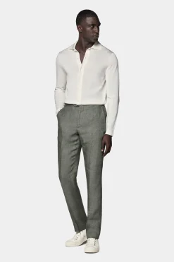 SUITSUPPLY Brescia Hose Mittelgrün-Männlich Elegante Hosen