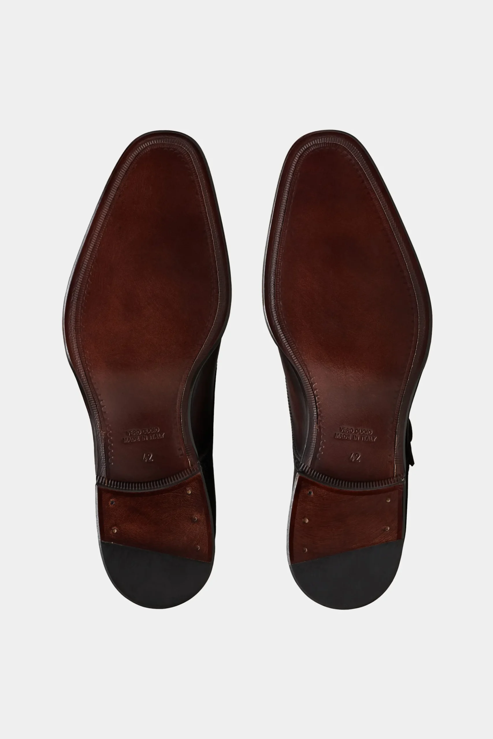 SUITSUPPLY Brogue Double Monk Strap Braun-Männlich Schnürschuhe & Monks