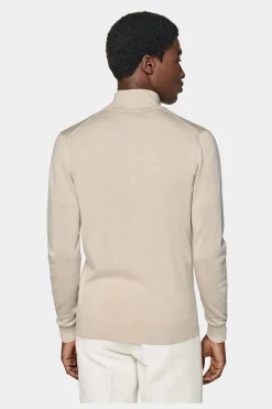 SUITSUPPLY Cardigan Sandfarben Mit Reißverschluss-Männlich Bestseller-Strickwaren
