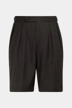 SUITSUPPLY Casual Set Dunkelbraun-Männlich Leinenanzüge
