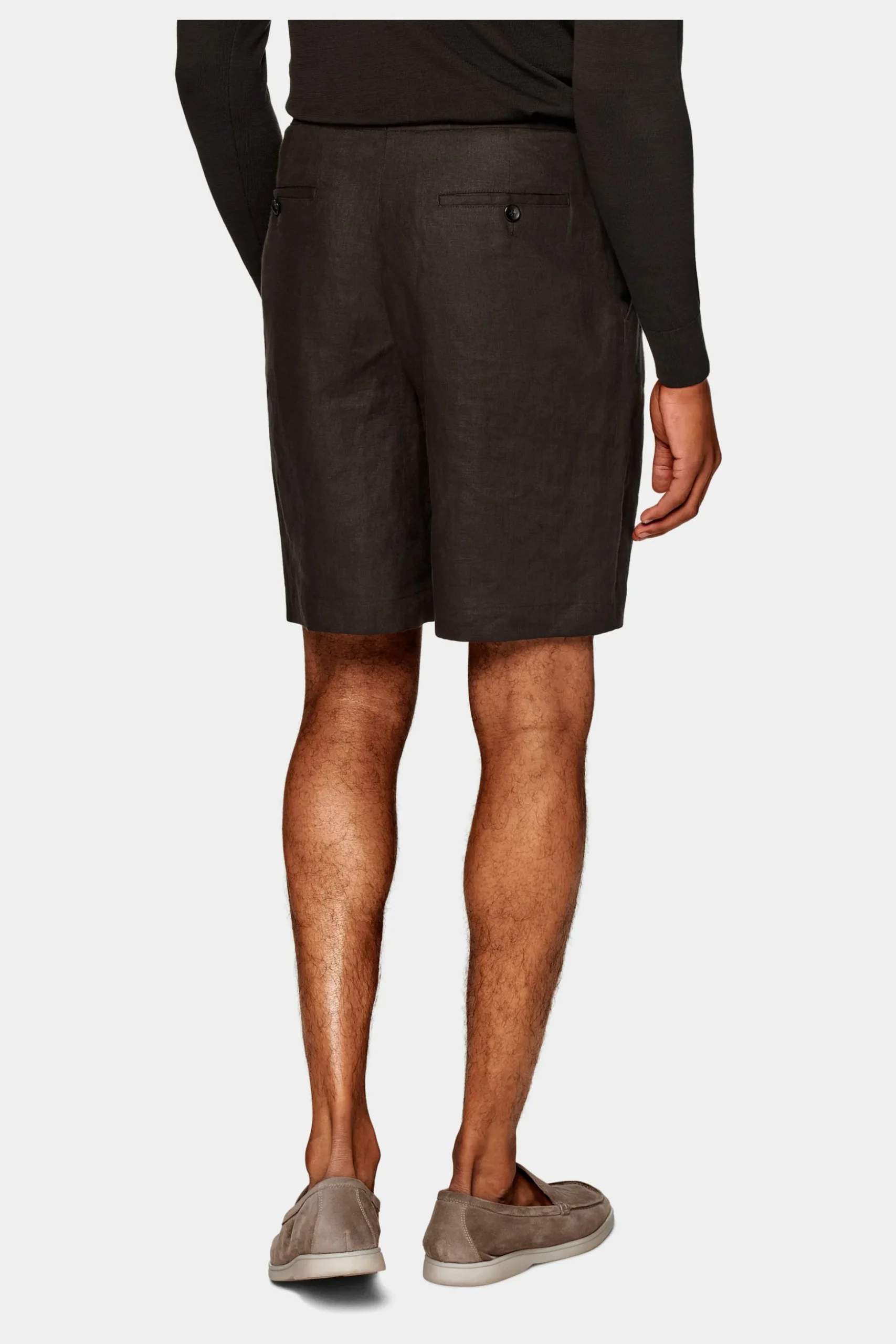 SUITSUPPLY Casual Set Dunkelbraun-Männlich Leinenanzüge