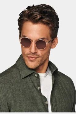 SUITSUPPLY Casual Set Grün-Männlich Leinenanzüge