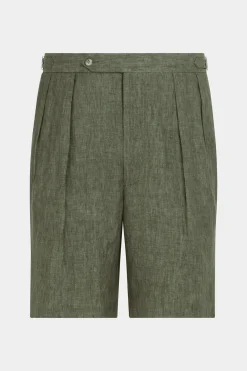 SUITSUPPLY Casual Set Grün-Männlich Leinenanzüge