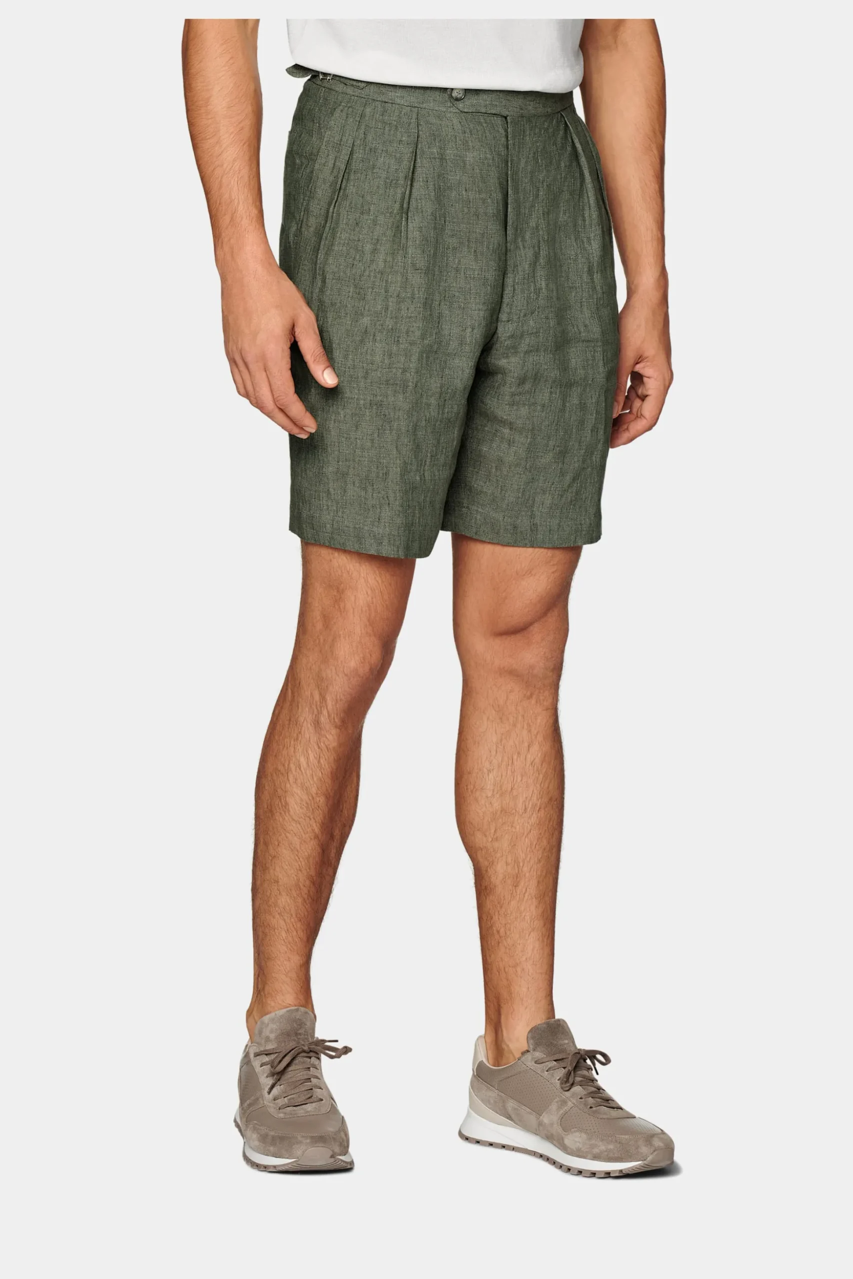 SUITSUPPLY Casual Set Grün-Männlich Leinenanzüge