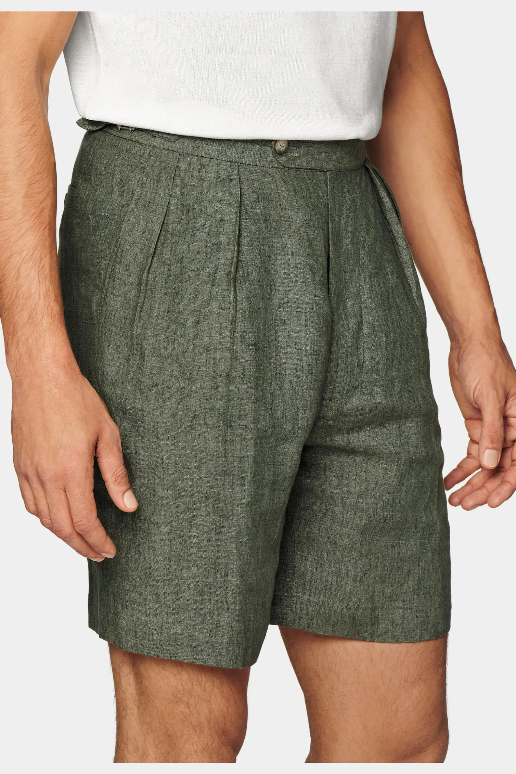 SUITSUPPLY Casual Set Grün-Männlich Leinenanzüge