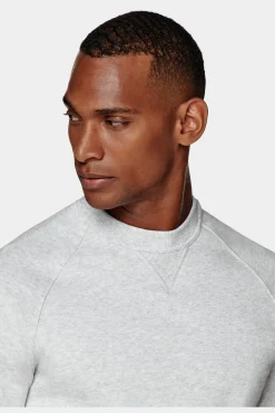 SUITSUPPLY Casual Set Hellgrau-Männlich Rundhals