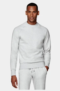 SUITSUPPLY Casual Set Hellgrau-Männlich Rundhals