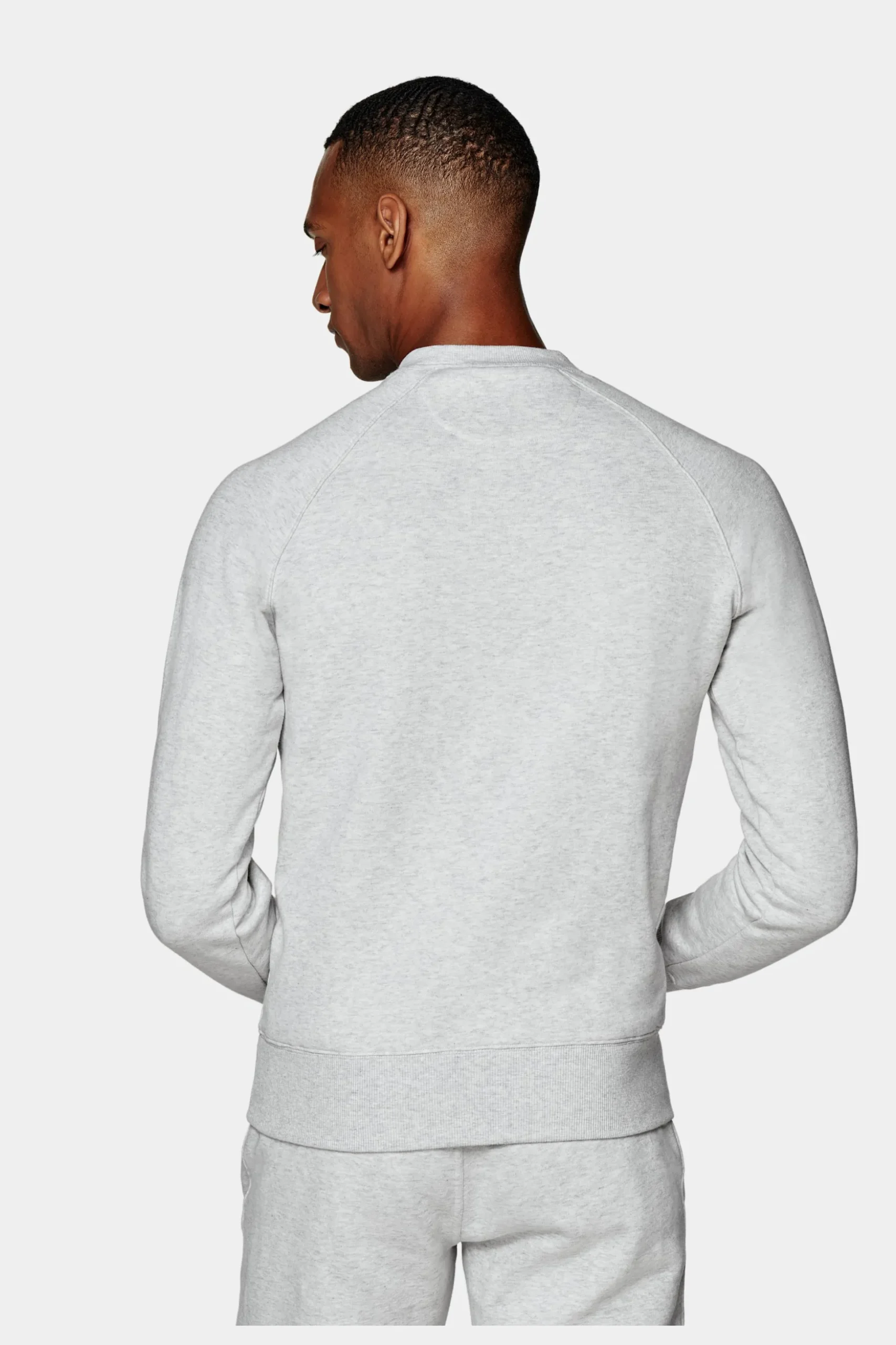 SUITSUPPLY Casual Set Hellgrau-Männlich Rundhals