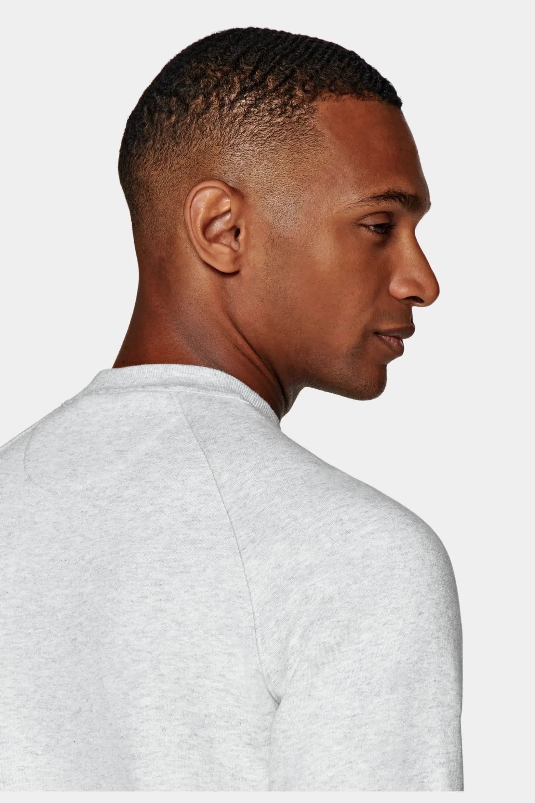 SUITSUPPLY Casual Set Hellgrau-Männlich Rundhals