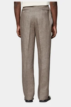SUITSUPPLY Casual Set Taupe-Männlich Leinenanzüge