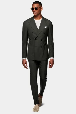 SUITSUPPLY Custom Made Anzug Dunkelgrün-Männlich Business Anzüge