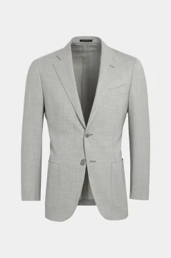 SUITSUPPLY Custom Made Anzug Hellgrau-Männlich Business Anzüge
