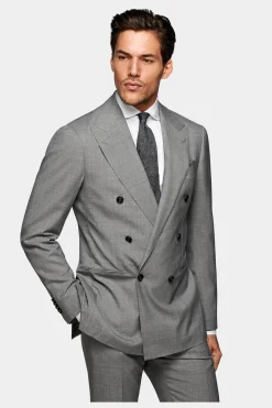 SUITSUPPLY Custom Made Anzug Mittelgrau-Männlich Business Anzüge