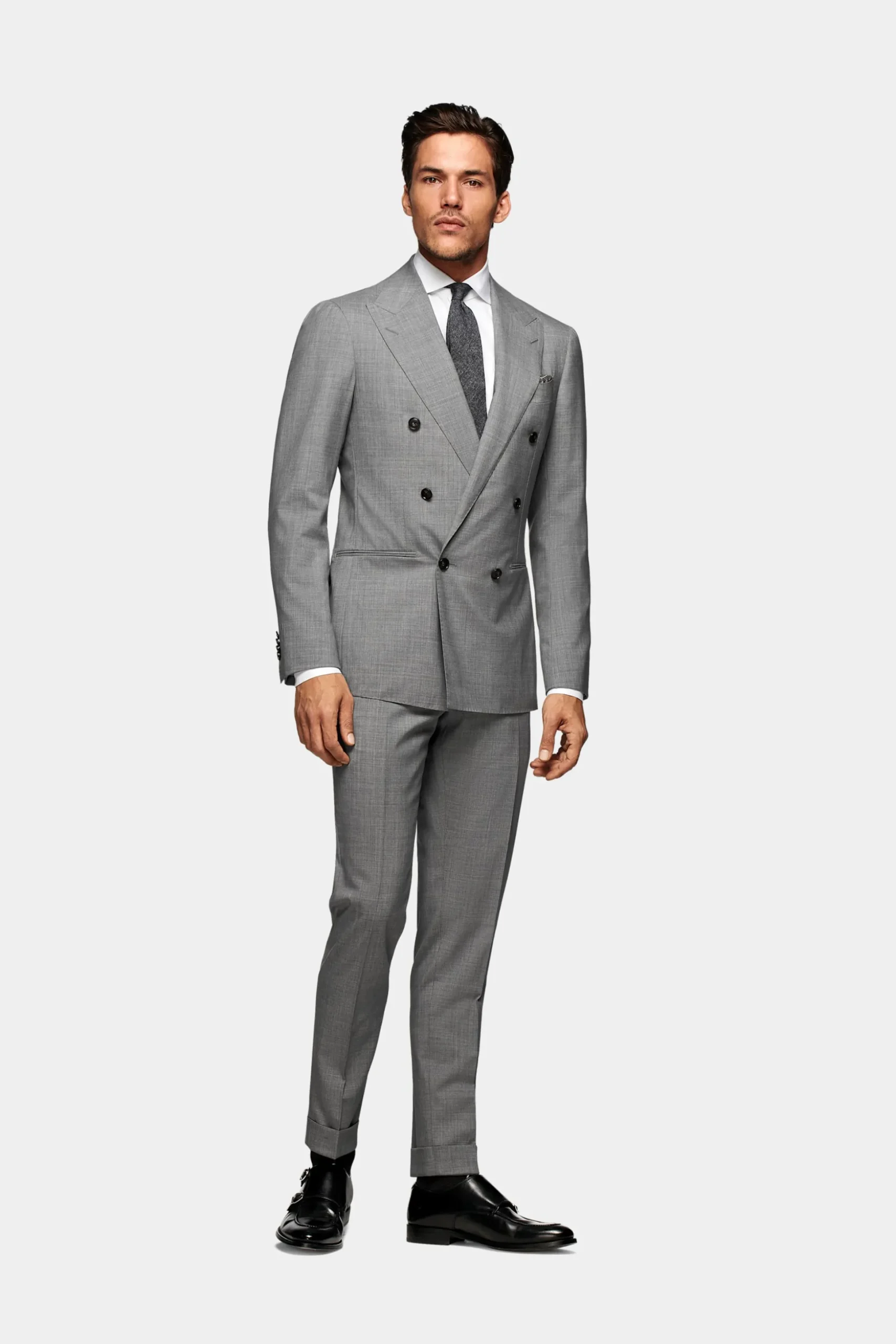 SUITSUPPLY Custom Made Anzug Mittelgrau-Männlich Business Anzüge