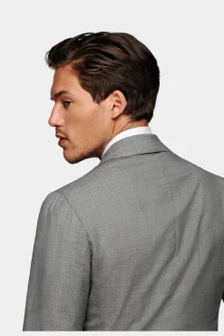 SUITSUPPLY Custom Made Anzug Mittelgrau-Männlich Business Anzüge