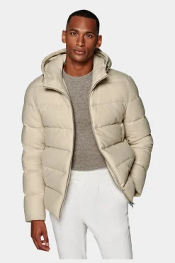 SUITSUPPLY Daunenjacke Hellbraun-Männlich Casual Jacken