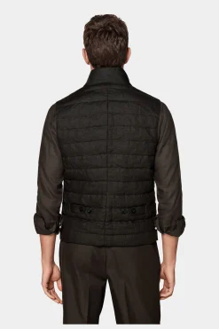 SUITSUPPLY Daunenweste Dunkelbraun-Männlich Westen