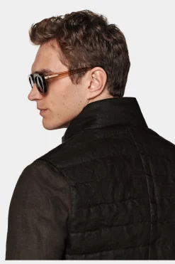 SUITSUPPLY Daunenweste Dunkelbraun-Männlich Westen