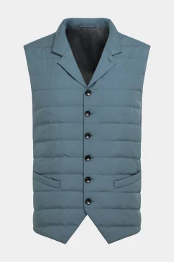 SUITSUPPLY Daunenweste Mittelblau-Männlich Westen