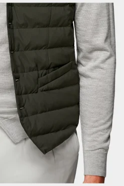 SUITSUPPLY Daunenweste Mittelgrün-Männlich Westen