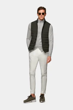 SUITSUPPLY Daunenweste Mittelgrün-Männlich Westen