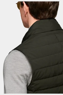 SUITSUPPLY Daunenweste Mittelgrün-Männlich Westen