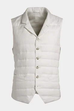 SUITSUPPLY Daunenweste Weiss-Männlich Westen