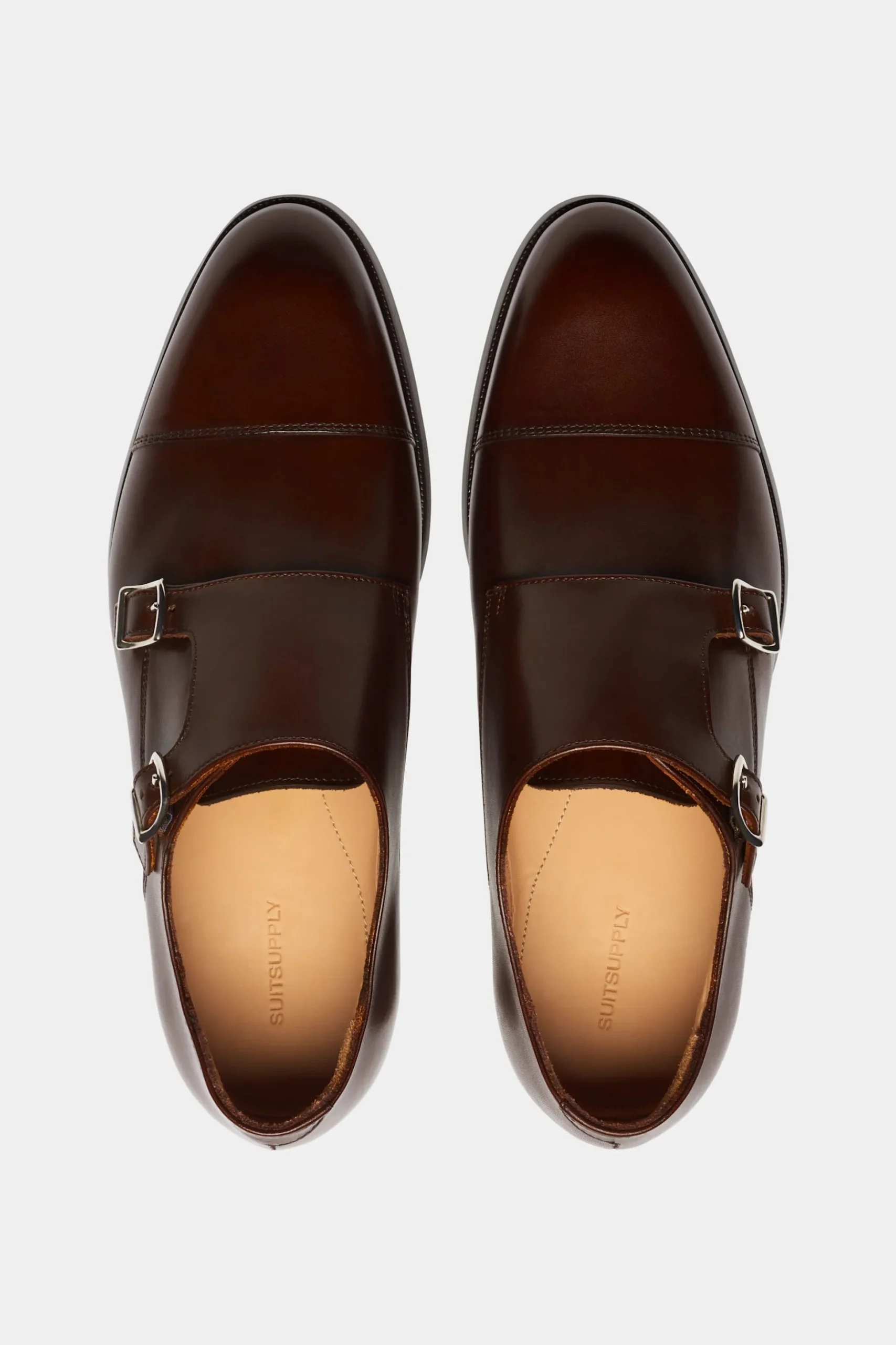 SUITSUPPLY Double Monk Strap Braun-Männlich Schnürschuhe & Monks