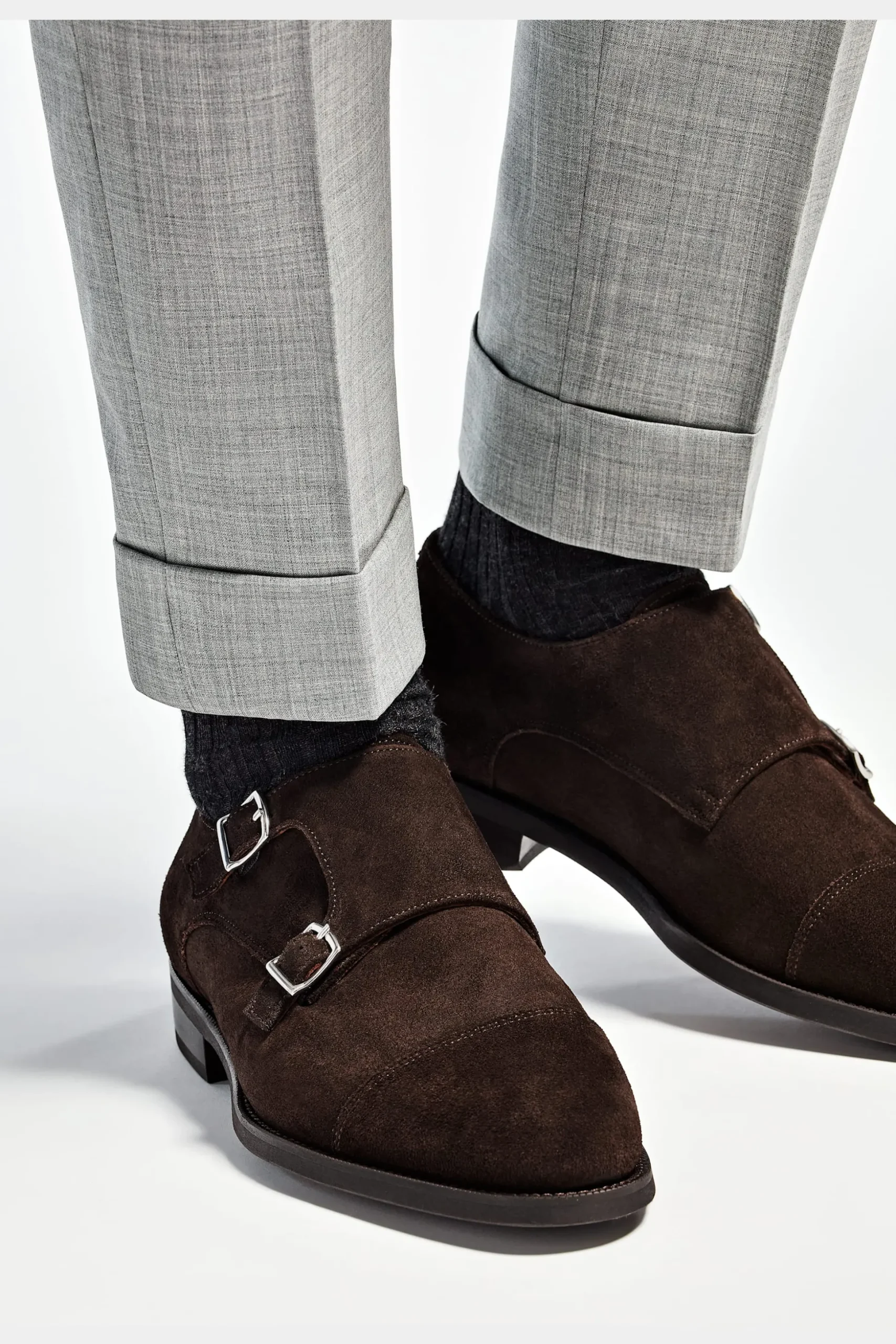 SUITSUPPLY Double Monk Strap Dunkelbraun-Männlich Schnürschuhe & Monks