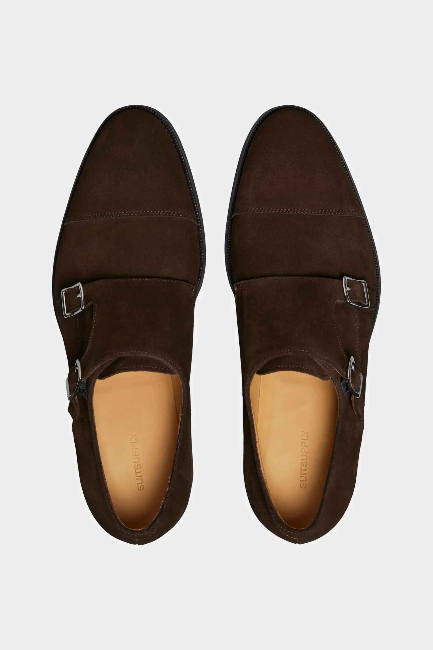 SUITSUPPLY Double Monk Strap Dunkelbraun-Männlich Schnürschuhe & Monks