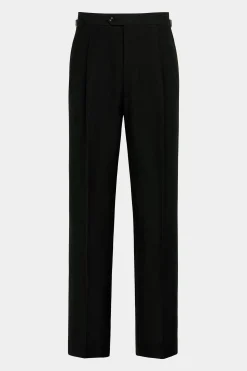 SUITSUPPLY Duca Hose Schwarz Bundfalte-Männlich Elegante Hosen