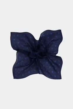 SUITSUPPLY Einstecktuch Blau Mit Grafik-Muster-Männlich Einstecktücher