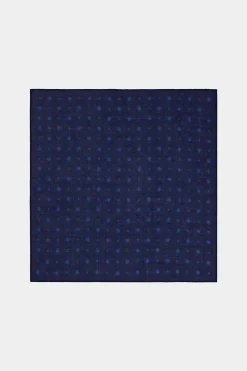 SUITSUPPLY Einstecktuch Blau Mit Grafik-Muster-Männlich Einstecktücher