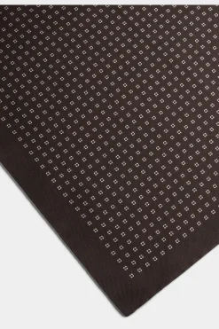 SUITSUPPLY Einstecktuch Braun Florales Muster-Männlich Einstecktücher