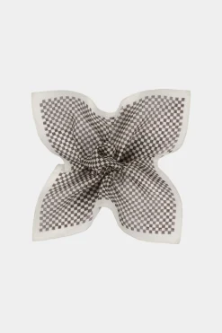 SUITSUPPLY Einstecktuch Braun Karomuster-Männlich Einstecktücher