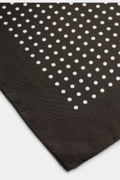 SUITSUPPLY Einstecktuch Dunkelbraun Gepunktet-Männlich Einstecktücher