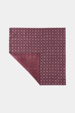 SUITSUPPLY Einstecktuch Dunkelrot Doppelseitig-Männlich Einstecktücher