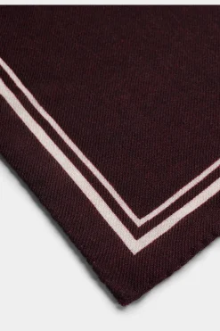 SUITSUPPLY Einstecktuch Dunkelrot Gerahmt-Männlich Einstecktücher