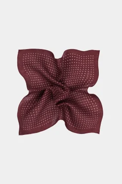 SUITSUPPLY Einstecktuch Dunkelrot Gepunktet-Männlich Einstecktücher